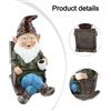 Sedia a Dondolo Gnomo in Resina Decorativa per Giardino Esterno Estetica e Charm