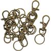 Gancio A Moschettone Con Cordino Girevole In Bronzo Da 10 Pezzi Con Accessori