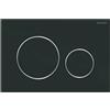GEBERIT Placca di Copertura 2 Tasti Sigma 20 Nera Opaca Bordi Tasti Cromo Geberit