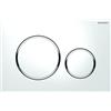 GEBERIT PLACCA DI COPERTURA 2 TASTI SIGMA 20 GEBERIT Bianca - bordi tasti cromo