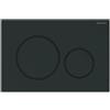 GEBERIT Placca di Copertura 2 Tasti Sigma 20 Geberit Nera Opaco Bordi Tasti Nero