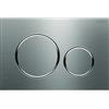 GEBERIT Placca di Copertura 2 Tasti Sigma 20 Geberit Spazzolato Bordi Tasti Lucido