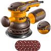 Ingco Levigatrice rotorbitale 450 W Disco 150 mm Platorello in velcro Regolabile Ingco