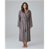 Rebecca Home Firenze Accappatoio Unisex Rebecca Home Giulia Grigio in Spugna 100% Cotone Jacquard