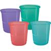 Esselte Cestino per la Spazzatura Impilabile in Plastica, Utilizzabili a Casa e in Ufficio, Motivo in Rilievo, 14 L - Colori Assortiti