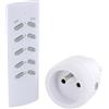 CHACON 54664 Set 1 presa on/off+telecomando 3500 W, bianco