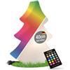 8 seasons Design - Albero di Natale RGB con modulo RGB incluso telecomando - Shining Tree Ø 40 cm (bianco) - Albero di Natale illuminato per interni ed esterni - con cambio colore -