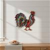 Profilo di Pollo in Metallo Leggera Decorazione da Parete in Ferro Rustica