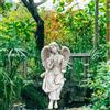 Statua da giardino con angelo, scultura decorativa religiosa per patio