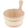 Secchio In Legno Per Sauna Da 4 Litri Con Rivestimento Combinato Set Accessorio