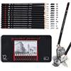 ARIEL-GXR Ariel GXR - Matite da disegno set da 12 pezzi matite artistiche da 8B a 2H