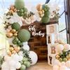 Wayfun Kit ghirlanda palloncino verde salvia 152 pezzi arco palloncino verde e oro d