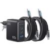 Iniu, Caricatore da Muro USB-A / 2 USB-C 100W con Cavo USB-C Ultra Rapido, Nero