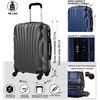 R.LEONF R.Leone Valigia Trolley 60x40x20 /55x40x20 4 Ruote Rimovibili ABS 2037MAX