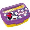 Tataway Sandwich Box con Posate Minnie - Contenitore Pranzo per Bambini con Scomparto e Posate Incluse, Chiusura Sicura e Design Disney Ufficiale Ideale per Scuola, Asilo e Gite