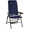 BRUNNER Rebel PRO (S-M-L) Sedia Pieghevole da Campeggio, Giardino, Terrazzo in Alluminio, Regolabile in 5 Posizioni, con Portata Fino a 150 kg, Schienale Alto, Nero o Blu