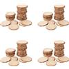 No 160Pcs 3-4CM Cerchi di di Legno Rotonde Naturali Non Finite Con Disch5193