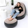 Poltrona Gonfiabile Tempo Libero Poggiapiedi Tessuto Floccato Relax