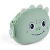 Back2Fun - Portamonete in silicone morbido, dimensioni 90 x 70 x 35 mm, chiusura zip, piccolo porta monete, design di animali adorabili, pensato per piccoli oggetti, regalo o uso scolastico, Verde, 90
