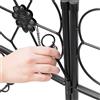 BAKAJI Arco da Giardino per Piante Rampicanti Rose con Cancello Battente in ferro 228cm