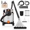 Zeegma ZONDER WASH 1400 W Aspirapolvere Lavapavimenti con Filtro HEPA e Funzione Soffiante - Estrattore d'Acqua per Casa, Auto, Ufficio, 13m di Raggio e Serbatoio da 4L, Accessori Inclusi