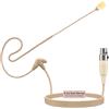Pyle Cuffie Microfono Sovrauricolari Professionali con Microfono ad Archetto Color Carne, Omnidirezionale Cablato, Condensatore, Cavo Mini XLR 4 Poli per Mixer o Sistema Shure
