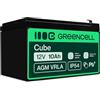Green Cell Greencell Batteria AGM 12V 10Ah al piombo accumulatore sigillata VRLA Senza manutezione ricaricabile Batterie di ricambio ermetica giocattoli per bambini allarme sistemi UPS eBike Scooter