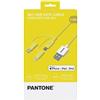 PANTONE CAVO CERTIFICATO MFI 3 IN 1 USB-A IN TELA RINFORZATO 1.2 MT GIALLO