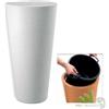 VASO PORTAVASO INTERNO ESTERNO TONDO ROTONDO ALTO BIANCO Ø40XH78 CM 65 LT