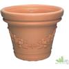Senza marca,generico 6 PEZZI VASO PER FIORI ELIOS RESINA COL. IMPRUNETA HL.CM.39 D.51 ANTIURTO TONDO