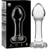 Nebula Plug Anale Luxury Heart in Vetro Borosilicato Diametro 13,5 cm Tappo Nebula