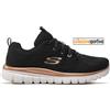 SKECHERS SCARPE DONNA SKECHERS GRACEFUL GET CONNECTED 12615/BKGD col. nero/bronzo