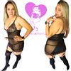 René Rofé Chemise Guepiere Nera Velata Pizzo Reggicalze Sexy Lingerie Rene Rofe Tg. M/L