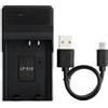 Norifon LP E10 USB Caricatore per Canon EOS 1100D EOS 1200D EOS Kiss X50 EOS