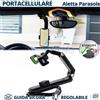 QSPC Porta Cellulare Auto Aletta Parasole Universale Supporto Smartphone Professional