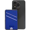 ETRES POWER BANK 5000MAH MAGSAFE USB PORTACARTE CREDITOO RFID PELLE BLUE