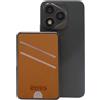 ETRES POWER BANK 5000MAH MAGSAFE USB PORTACARTE CREDITOO RFID PELLE BROWN