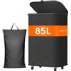 Lifewit Cesto Porta Biancheria Sporca con Coperchio e Ruote,