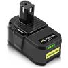 Exemoro Batteria per Ryobi 18V 5,5Ah Exemoro RB18L50 RB18L40 RB18L25 RB18L15 P108 P107