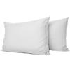 GALILEO Set 2 federe Cuscini 82x52 cm in Cotone, Bianco, Sibilla