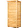 VEVOR Grande Capannone Portaoggetti in Legno per Esterni, Capannone Porta con Struttura in Metallo, Ripiani, Pavimento, Mobiletto Portaoggetti Impermeabile, per Patio Cortile Prato 800x500x1620 mm
