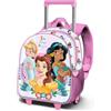 Disney Principesse Floral-Zainetto 3D con Ruote Piccolo, Rosa, 26 x 34 cm, Capacità 7 L