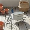 Fioriera Triciclo Vintage Effetto Vissuto Vaso Triciclo in Ferro per Giardino