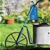 Fioriera Triciclo Vintage Effetto Vissuto Portafiori con Ruote per Terrazza