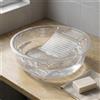Vasca Plastica con Strofinatoio Grande Capacità Bacinella con Tavola Lavaggio