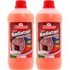 Rhütten Liquido Radiatori Permanente, Colore Rosso, Protezione Alluminio, Antigelo fino -10°C, Additivi Organici, 1L (Confezione da 2)