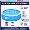 Bestway Piscina Fuoriterra Fuori Terra Bestway Rotonda Pompa Filtro Gonfiabile Fast Set