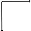 Gedy Telaio Angolare per Tenda Doccia 78x78cm in Alluminio Finitura Nero Opaco, Bastone Angolare per Tenda Doccia, Fissaggio a Pressione Senza Forare, Asta Angolare per Tenda Doccia Bagno da 180cm