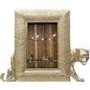 Kare Design cornice per imagini Leopard, oro, motivo leopardo, foto 10x15cm, accessorio mobiletto, decorazione muro, stile giungla, tropicale