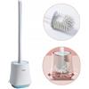 Spazzola WC a maniche lunghe con base scarico testa in gomma flessibile 360°